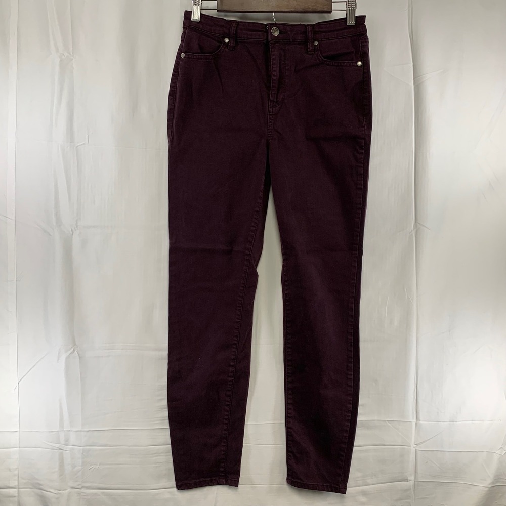 Buffalo Skinny‎ Jeans Womens 8/29 Burgundy Hanna High Rise Soft Stretch